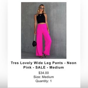 Vici - Hot Pink High Waisted Pants